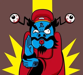 卡通神话人物钟馗图片