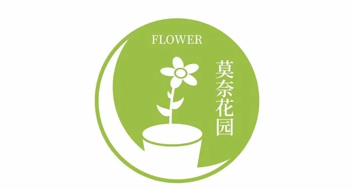 圆形简洁植物花店logo标志图片ai矢量模版下载