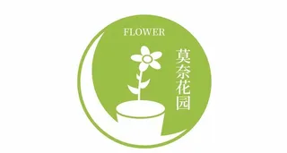 圆形简洁植物花店logo标志图片