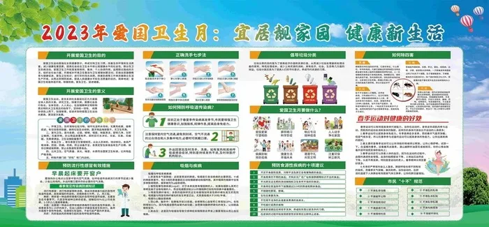 爱国卫生月图片(9370x4646)psd模版下载