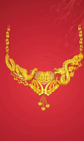 龙凤项链图片