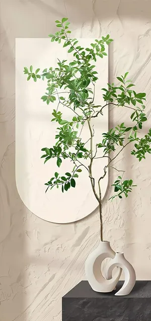 玄关绿植装饰画 图片