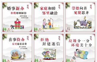 移风易俗展板图片