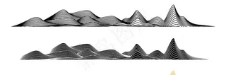 山峰线条烫金图片