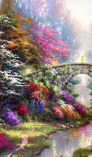 风景 油画  UV   写真 图片