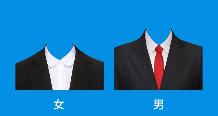 正装证件照男女模板图片(3158x1776)psd模版下载