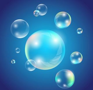蓝色气泡元素图片