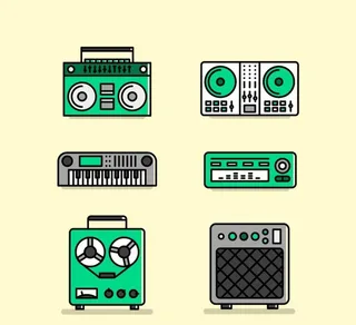 老式录音机图标图片