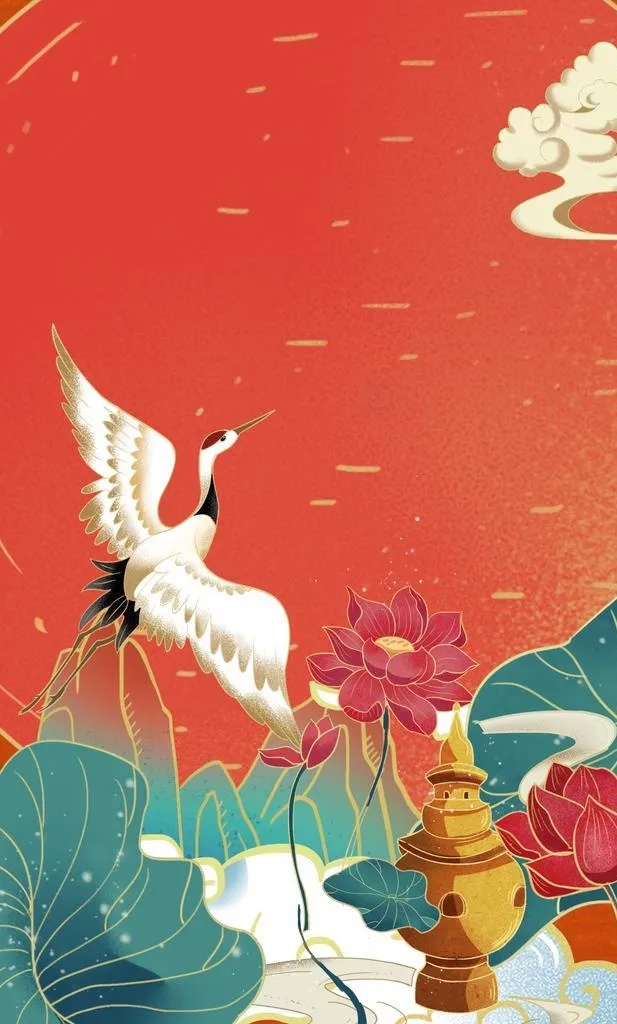 国潮背景设计图片(3545x5315)psd模版下载