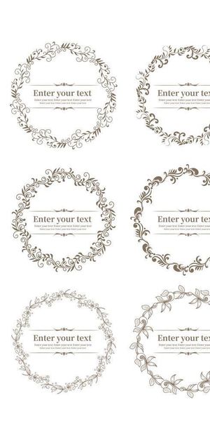 欧式龟蛋文艺叶子藤条花环花边图片