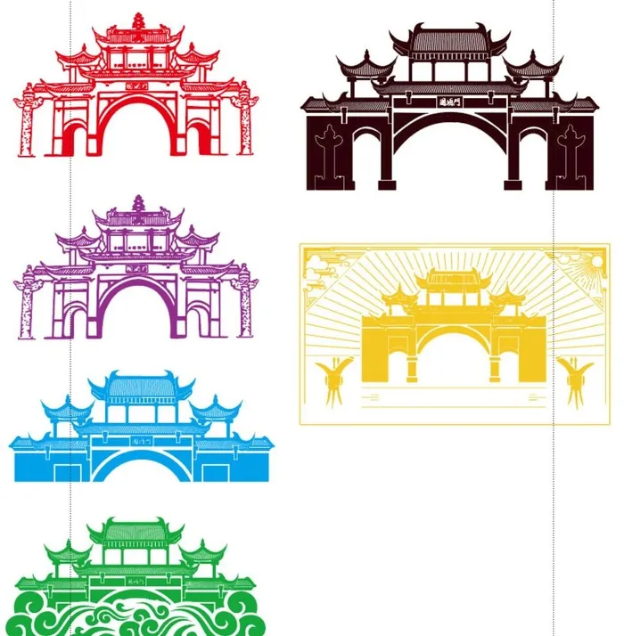 国酒门,包装设计,设计素材,酒类包ai矢量模版下载
