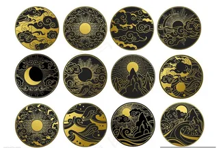 金色祥云云纹图片