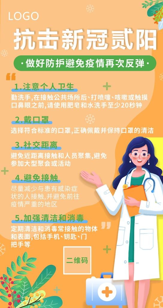 抗击新冠,疫情防控海报,个人防控,