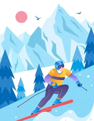 滑雪图片