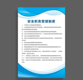 安全职责管理制度展板图片