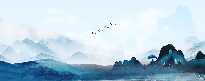 山水画 图片(2552x1092)psd模版下载
