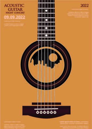 ai矢量创意吉他海报图片