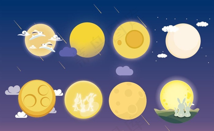 矢量月亮图片