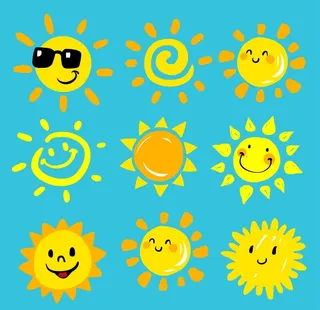 卡通太阳图片