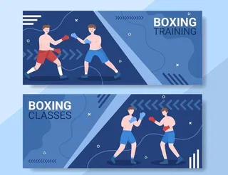 拳击运动横幅图片