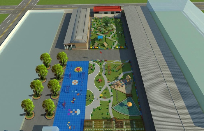 幼儿园鸟瞰图片