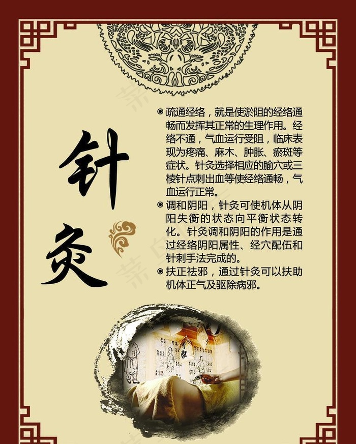针灸 推拿图片(1701x2268)psd模版下载