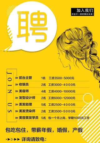 美容美发招聘图片