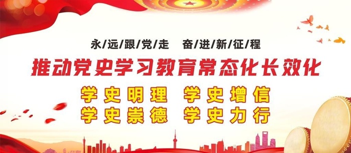 学党史党建展板海报图片