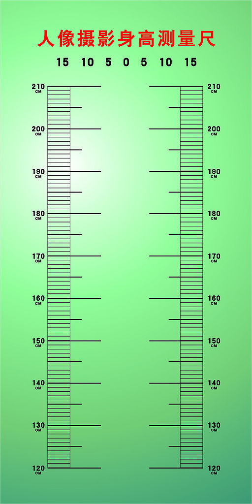 人像身高测量尺图片cdr矢量模版下载