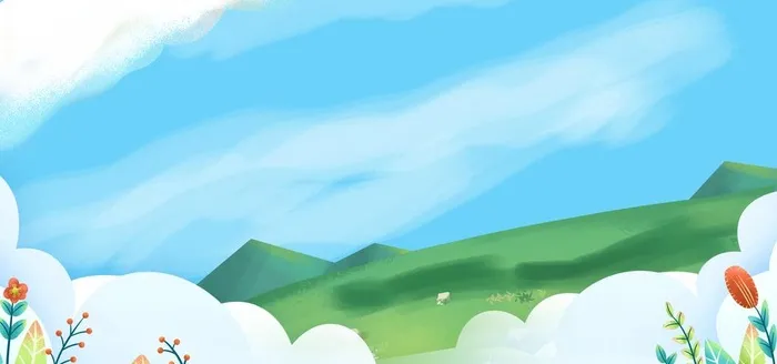 蓝天草地背景图片(3543x1772)psd模版下载