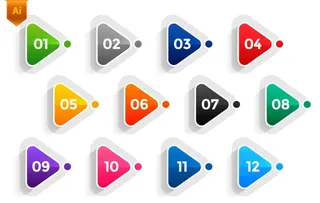 三角数字角标页码图片