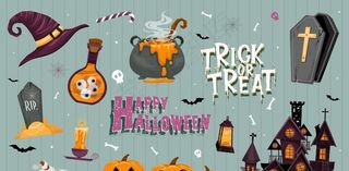 万圣节万圣夜元素背景图片