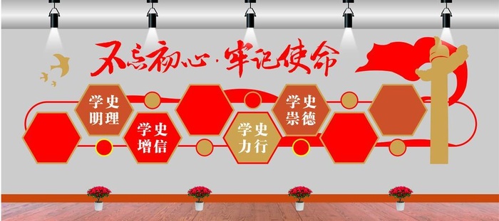 党建文化墙 图片cdr矢量模版下载