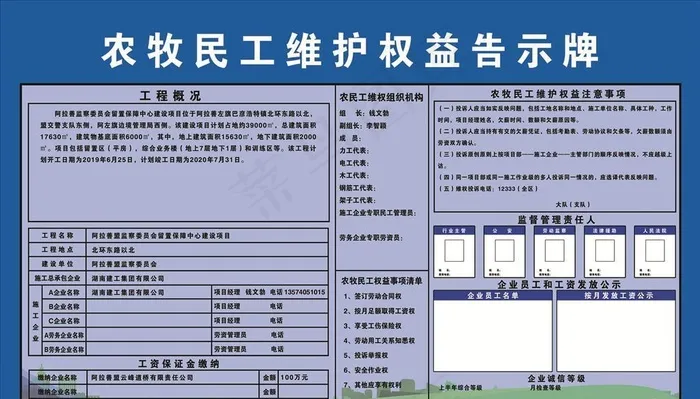 农牧民工维护权益告示牌图片(4252x2835)