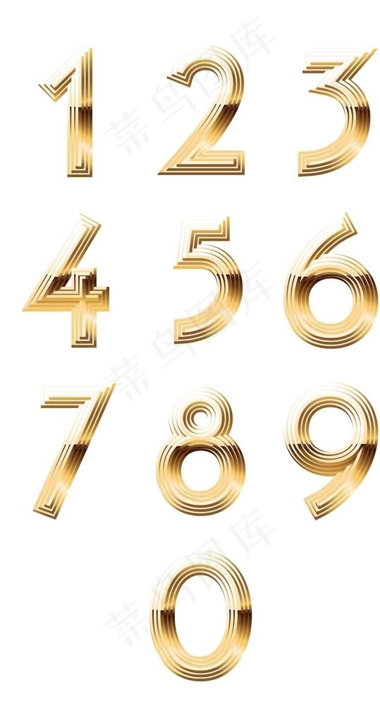 金属数字图片