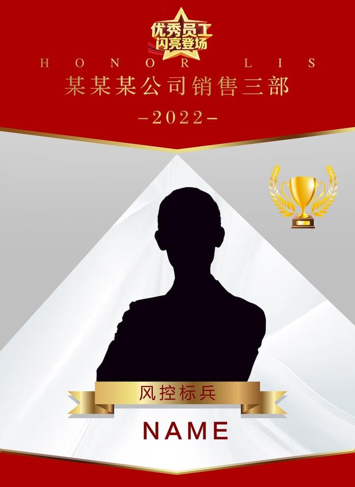 时尚企业优秀员工海报图片