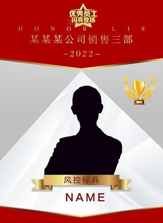 时尚企业优秀员工海报图片