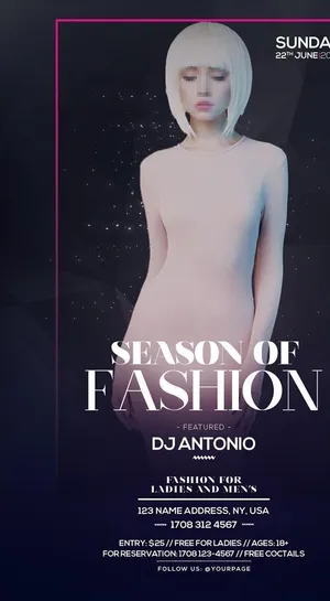 时尚女装海报模特时装周杂志封面图片