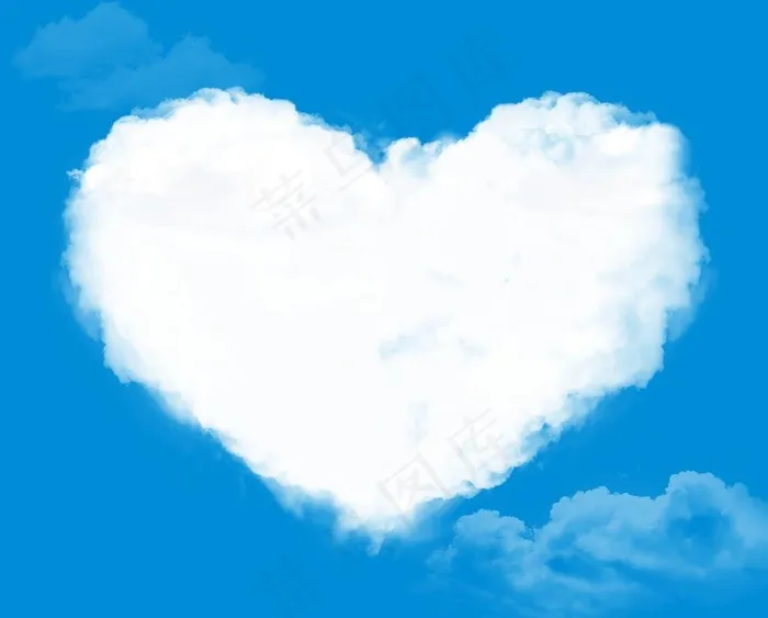 云心形图片(3071x2903)psd模版下载