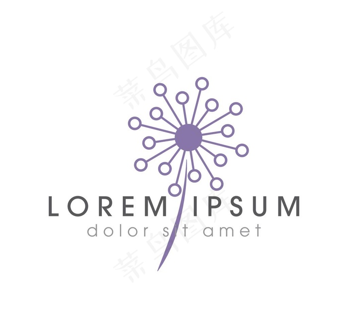 蒲公英logo图片ai矢量模版下载