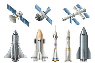 航天器插画图片