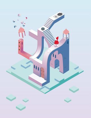 2.5D建筑插画图片