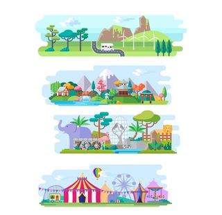 游乐园元素图片