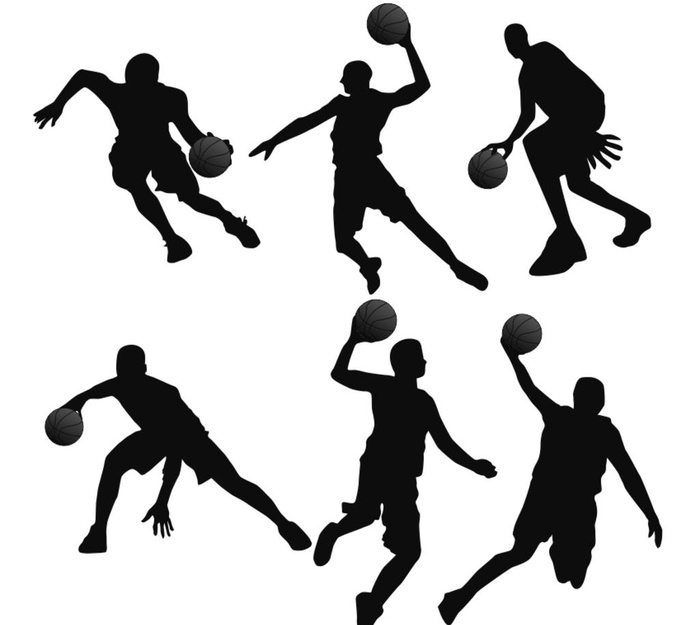 篮球剪影 图片