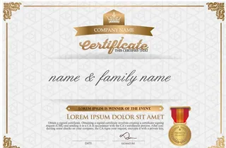 证书奖状素材图片