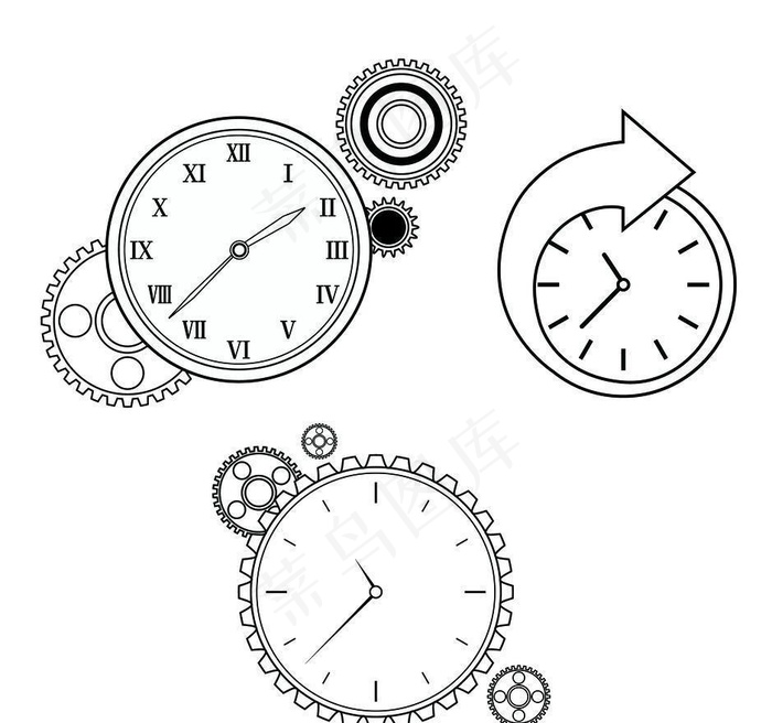 时钟矢量素材图片