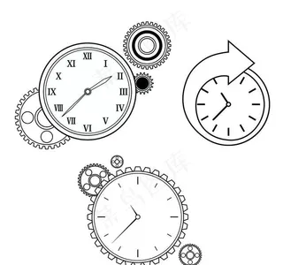 时钟矢量素材图片