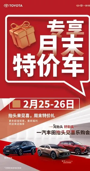 月末特价车海报图片