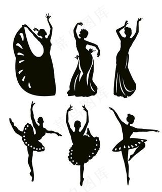 舞蹈剪影图片