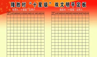 十星级评定板图片